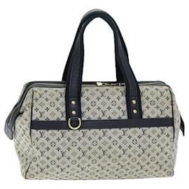 Louis Vuitton-LOUIS VUITTON Monogram Mini Josephine GM Borsa a mano Blu M92211 LV Auth 74533-Blu