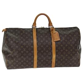 Louis Vuitton-LOUIS VUITTON Monogram Keepall 60 Boston Bag M41422 LV Auth 74725-Monogram