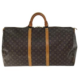 Louis Vuitton-LOUIS VUITTON Monogram Keepall 60 Boston Bag M41422 LV Auth 74725-Monogram