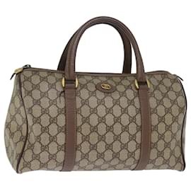 Gucci-GUCCI Borsa Boston GG Supreme PVC Beige 002 615 6842 Auth yk12423-Beige