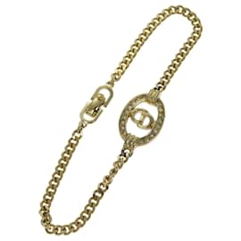 Christian Dior-Pulsera Christian Dior Metal Oro Auth am6179-Dorado