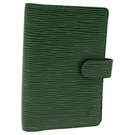 Louis Vuitton-LOUIS VUITTON Epi Agenda PM Day Planner Cover Verde R20054 LV Auth 75038-Verde