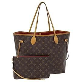 Louis Vuitton-Borsa tote LOUIS VUITTON con monogramma Neverfull MM M40156 LV Auth 74751-Monogramma