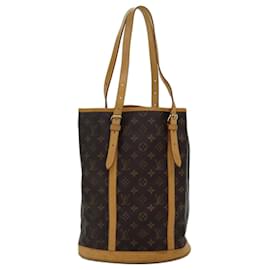 Louis Vuitton-LOUIS VUITTON Monogram Bucket GM Shoulder Bag M42236 LV Auth 75082-Monogram