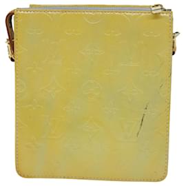 Louis Vuitton-LOUIS VUITTON Monogram Vernis Motto Accessory Pouch Gris M91030 LV Auth 75042-Other