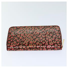 Louis Vuitton-LOUIS VUITTON Vernis Leopard Zippy Portafoglio Portafoglio lungo Rosa M91477 Auth bs14311-Rosa