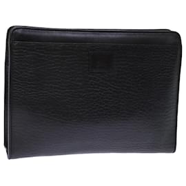 Autre Marque-Bolsa Clutch Burberrys Couro Preto Auth bs14320-Preto