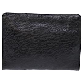 Autre Marque-Burberrys Bolso Clutch Cuero Negro Auth bs14320-Negro