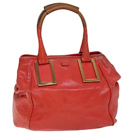 Chloé-Bolso de mano Chloe Etel Cuero Rojo Auth yk12587-Roja