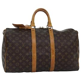 Louis Vuitton-LOUIS VUITTON Monogram Keepall 45 Boston Bag M41428 LV Auth 74460-Monogram