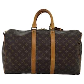 Louis Vuitton-LOUIS VUITTON Monogram Keepall 45 Boston Bag M41428 LV Auth 74460-Monogram