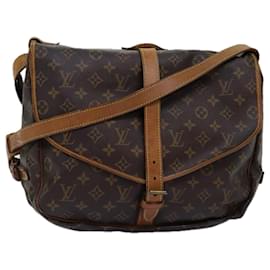 Louis Vuitton-LOUIS VUITTON Monogram Saumur 35 Shoulder Bag M42254 LV Auth 74714-Monogram