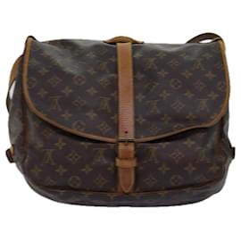 Louis Vuitton-Bolsa de ombro LOUIS VUITTON Monograma Saumur 35 M42254 Autenticação de LV 74714-Monograma