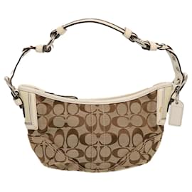 Coach-Bolso de hombro Coach Signature Lona 2Set Beige Negro Auth mr205-Negro,Beige