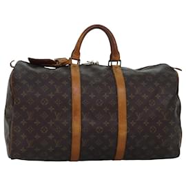 Louis Vuitton-LOUIS VUITTON Monogramme Keepall 50 Boston Sac M41426 Auth LV 75089-Monogramme