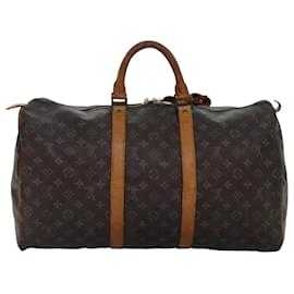 Louis Vuitton-LOUIS VUITTON Monogram Keepall 50 Boston Bag M41426 LV Auth 75089-Monogram