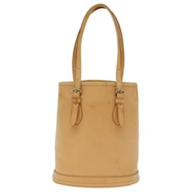 Louis Vuitton-LOUIS VUITTON Nomad Leder Bucket PM Umhängetasche Beige M85001 LV Auth bs14310-Beige