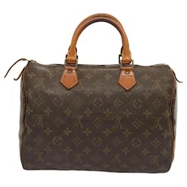 Louis Vuitton-Bolso de mano LOUIS VUITTON Monogram Speedy 30 M41526 LV Auth 74171-Monograma