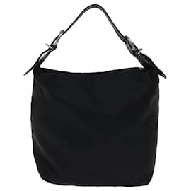 Prada-PRADA Sac à main Nylon Noir Auth 74738-Noir