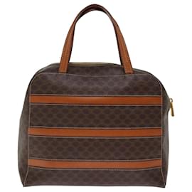 Céline-CELINE Macadam Canvas Hand Bag PVC Brown Auth 74544-Brown