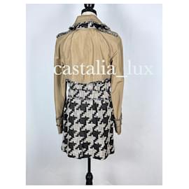 Chanel-9K$ Rarest Vogue Cover Tweed Trench Coat-Beige