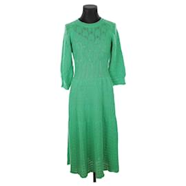 Eric Bompard-vestido de algodão-Verde