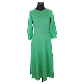 Eric Bompard vestido de algodón Verde