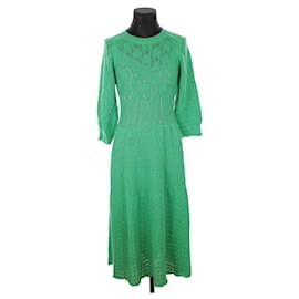 Eric Bompard-vestido de algodón-Verde