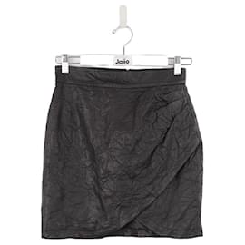 Zadig & Voltaire-falda de cuero mini-Negro