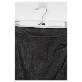 Zadig & Voltaire-falda de cuero mini-Negro