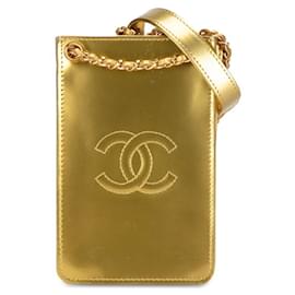 Chanel-Capa de telefone Chanel-Dourado