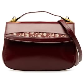 Dior-Bolso satchel Dior oblicuo de cuero rojo-Roja