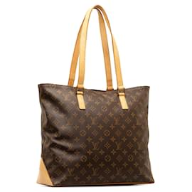 Louis Vuitton-Bolso tote marrón Louis Vuitton con monograma Cabas Mezzo-Castaño