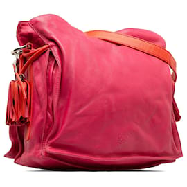 Loewe-Bandolera Flamenca Borlas Loewe Rosa-Rosa