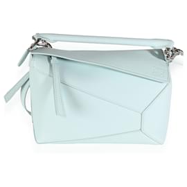 Loewe-Loewe Blue Iceberg Soft Grained couro de bezerro Small Puzzle Edge Bag-Azul