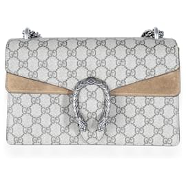 Gucci-Gucci Beige GG Supreme Dionisio Pequeño-Castaño,Beige