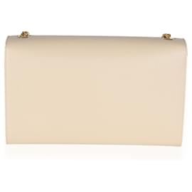 Saint Laurent-Saint Laurent Bolso mediano Kate con cadena Grain De Poudre en beige oscuro-Beige