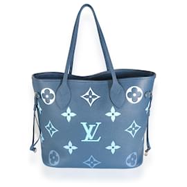 Louis Vuitton-Louis Vuitton Degrade Bleu Monogram Giant Empreinte Neverfull MM-Azul