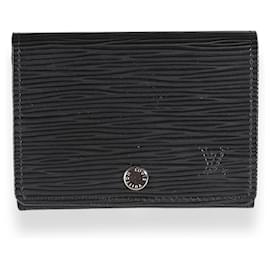 Louis Vuitton-Porte-cartes de visite Louis Vuitton en épi noir-Autre