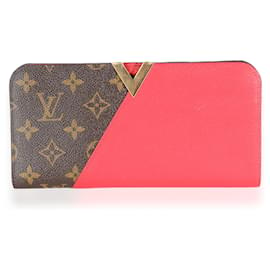 Louis Vuitton-Louis Vuitton Kimono-Geldbörse aus Canvas mit Kirschmonogramm-Braun,Rot