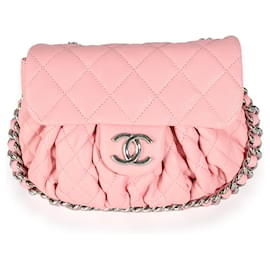 Chanel-Pequena corrente ao redor da bolsa mensageiro-Rosa