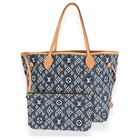 Louis Vuitton-Louis Vuitton Bleu Jacquard Depuis 1854 Neverfull MM-Bleu