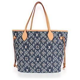 Louis Vuitton-Louis Vuitton Bleu Jacquard Depuis 1854 Neverfull MM-Bleu