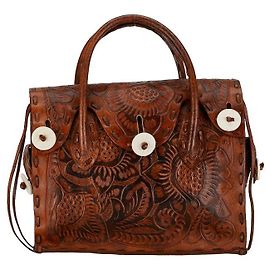 & Other Stories Bolsa de couro Maestra S da Carving Tribes Marrom