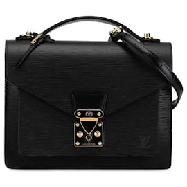 Louis Vuitton-Bolso de cuero Louis Vuitton Monceau M52122 en buen estado-Otro