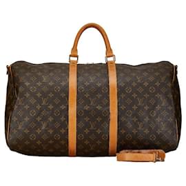 Louis Vuitton-Louis Vuitton Keepall Bandouliere 55 Canvas Reisetasche M41414 in gutem Zustand-Andere