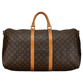 Louis Vuitton-Louis Vuitton Keepall Bandouliere 55 Bolsa de viagem de lona M41414 em bom estado-Outro