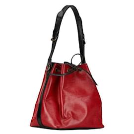 Louis Vuitton-Bolso de hombro de cuero Epi Petit Noé M44172 de Louis Vuitton en muy buen estado-Roja