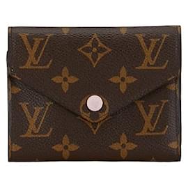 Louis Vuitton-Carteira Louis Vuitton Victorine Canvas Short Wallet M62360 em bom estado-Outro