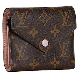 Louis Vuitton-Carteira Louis Vuitton Victorine Canvas Short Wallet M62360 em bom estado-Outro